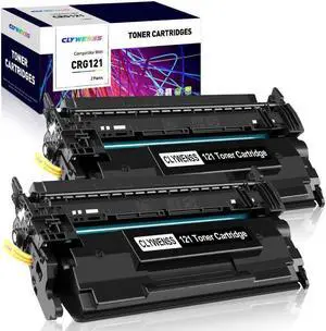 CLYWENSS Compatible CRG 121 Black Toner Cartridge Replacement for 121 Toner to use with imageCLASS D1620 D1650 Printer, 2 Black (3252C001) High Yield 5,000 Pages