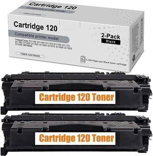 2 Pack Compatible 120 CRG120 Toner Cartridge Replacement for D1100 D1120 D1150 D1180 D1300 D1320 D1370 D1500 D1550 i-Sensys MF6680 [Black]