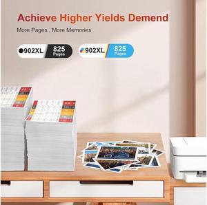 902XL Ink Cartridges Combo Pack High Yield Replacement  Ink 902 902XL Ink Cartridges  Printers OfficeJet Pro 6978 6958 6962 OfficeJet 6954 6950 6951 (4 Pack: Black, Cyan, Magenta, Yellow)
