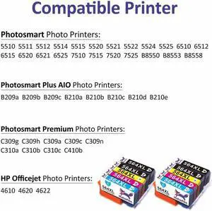 5PK New Gen 564XL 564 XL Ink Cartridge for Photosmart 7510 7515 7520 7525