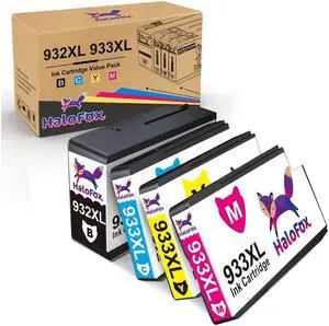 4Pk 932XL 933XL Ink Cartridges Combo Set for OfficeJet 6600 7612 6700 Printer