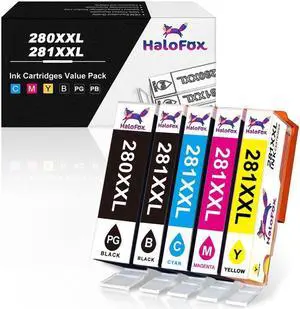 5 pack Ink For Pgi-280 xxl CLI-281 xxl Ts6120 Ts9120 TS8120 Tr7520