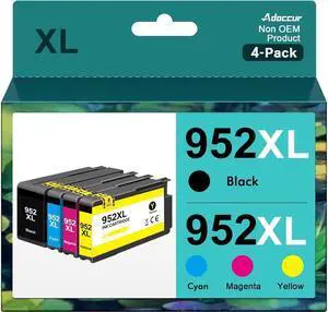952XL Ink Cartridges Combo Pack Replacement  952XL Ink Cartridges Combo Pack 952 Works with Officejet Pro 7740 8210 8710 8720 8740 8730 8715 8702 7720 8216 8725 8700 8200 Printer (4 Pack)