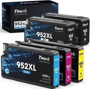 5-Pack Larger Capacity 952XL Ink Cartridges Replacement for Original 952 952 XL Ink Cartridges Combo Pack (2BK/C/M/Y), High-Yield, for OfficeJet Pro 8710 8720 7720 7740 8210 8702 8715 8725