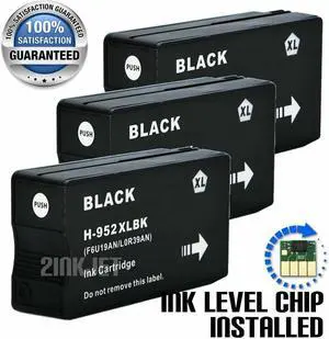 3 x 952XL Black Ink Cartridge For OfficeJet Pro 7720 7740 8210 8216 8702 8710 8715 8720
