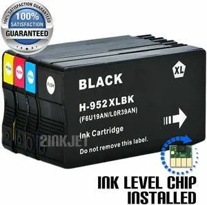 4 Pack (1 Full Set) 952XL Ink Cartridge For OfficeJet Pro 7720 7740 8210 8216 8702 8710 8715 8720