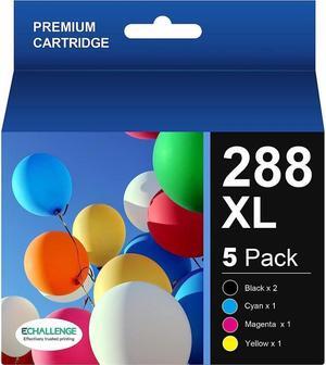 ECHALLENGE Remanufactured Ink Cartridge Replacement for 288XL 288 XL T288XL High Yield to use with XP-440 XP-330 XP-446 XP-340 XP-430 (1 Black, 1 Cyan,1 Magenta,1 Yellow)
