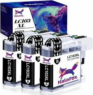 3x LC103XL Black Ink Cartridges Replacement For Brother MFC J650DW J475DW J870DW