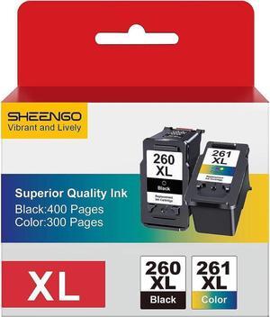 PG-260XL CL-261XL Ink Cartridges Replacement for 260 and 261 Combo Pack to Use with TR7020 TR7020a TS6420 TS6420a TS5320 All-in-One Wireless Printers ( 2 Pack, 1 Black&1 Tri-Color)