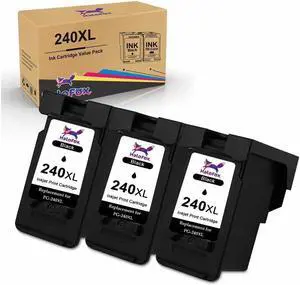 3pk PG 240XL Black Ink Cartridge For MG3520 MG3522 MG3600 MG3620