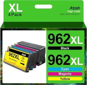 962XL Ink Cartridges Combo Pack Compatible  Ink 962XL Black and Color Combo Pack 962 Ink Cartridges962XL Replacement  Officejet Pro 9010 9015 9020 9025 9018 Printer, 4-Pack