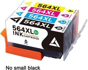 4 PACK New Chip 564XL Ink Cartridge for 564 Photosmart 5515 5510 5514 Printer