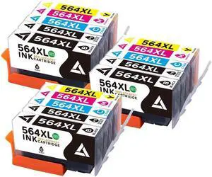 15PK 564XL Ink Cartridge Set With Chip For 564 PhotoSmart 5512 5514 4610 5510