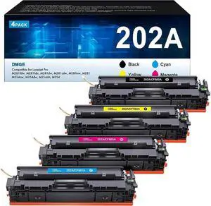 202A Toner Cartridges - Standard Yield 4 Pack 202X Compatible Replacement  Color Laserjet Pro MFP M281fdw Toner, M281cdw Toner Cartridges, Color Laserjet Pro M254 Series | CF500A