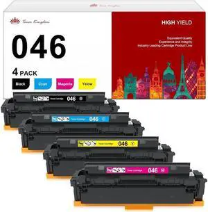 046 046H MF733Cdw Toner Cartridge Replacement for 046 046H CRG-046 Toner Cartridge for Color imageCLASS MF733Cdw MF731Cdw MF735Cdw LBP654Cdw Printer Ink(Black, Cyan, Magenta, Yellow4 Pack)