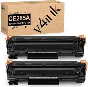 v4ink 2PK Compatible 85A Toner Cartridge Replacement  85A CE285A 36A CB436A 35A CB435A 125 Toner  Pro P1102 P1102W P1109w P1505 P1505n MFP M1212nf M1217nfw M1522n M1522nf Printer