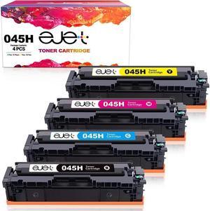 ejet Compatible Toner Cartridge Replacement for 045 045H CRG-045H CRG-045 Toner Cartridge for use with MF634Cdw MF632Cdw LBP612Cdw MF635Cx Printer (1 Black, 1 Cyan, 1 Magenta, 1 Yellow, 4-Pack)