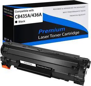 KCMYTONER 1 Pack Black Compatible Toner Cartridge Replacement for 35A CB435A 435A for Laser Jet P1005 P1006 P1002 P1003 P1004 P1009 Printers