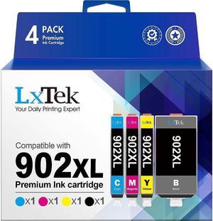 LxTek Compatible Ink Cartridge Replacement for 902XL 902 XL Ink Cartridge Compatible with Officejet 6978 6968 6962 6958 Printer (4 Pack)