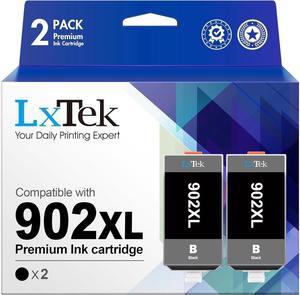 LxTek Compatible Ink Cartridge Replacement for 902XL 902 to use with Officejet 6978 6968 6962 6954 6975 Printers (2 Pack)