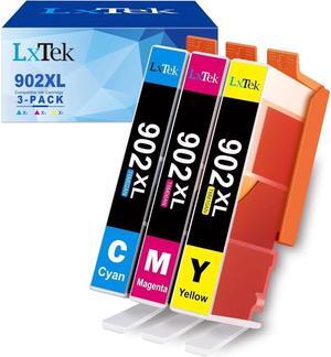 LxTek Compatible Ink Cartridge Replacement for 902XL 902 XL to use with Officejet 6978 6968 6962 6954 6975 Printers (1 Cyan 1 Magenta 1 Yellow, 3 Pack)