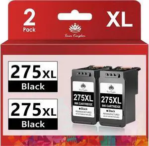 Toner Kingdom 275XL PG-275 Black Ink Cartridge Replacement High Capacity PG275XL 275 Ink Cartridges for Printers for TS3520 TS3522 TS3500 TR4720 TR4722 TR4700 Printers (2 Black)