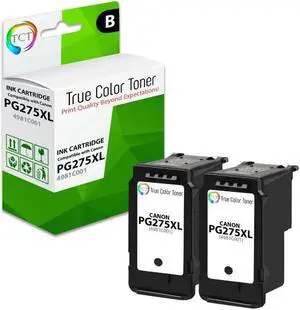 TCT Compatible High Yield Ink Cartridge Replacement for the PG275XL Series - 2 Pack Black
