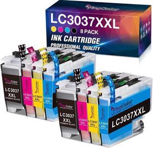 LC3037 BK/C/M/Y Ink Cartridges High Yield Compatible Replacement for Brother LC3037 LC3037XXL LC3039 for Brother MFC-J5945DW MFC-J6945DW MFC-J5845DWXL MFC-J6545DWXL Printer (8 Pack)