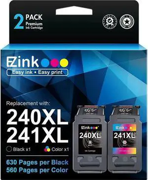 E-Z Ink (TM Remanufactured Ink Cartridge Replacement for 240 240XL 241 241XL PG-240XL CL-241XL for use with TS5120 MG3620 MX472 MX452 MG3520 Printer (1 Black,1 Color, 2 Pack) E-Z Ink (TM Remanufactured Ink Cartridge Replacement for 240 240XL 241 241XL PG-240XL CL-241XL for use with TS5120 MG3620 MX472 MX452 MG3520 Printer (1 Black,1 Color, 2 Pack)