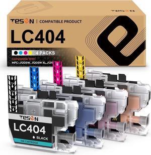 TESEN LC404 Compatible Ink Cartridge Replacement for Brother LC404 LC-404 LC404BK for Brother MFC-J1205W XL MFC-J1205W MFC-J1215W Printer Black Cyan Magenta Yellow 4 Packs