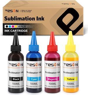 TESEN Sublimation Ink Refill Kit Replacement for ET-2720 ET-2760 ET-4750 ET-4760 ET-15000 ET-3710 ET-2700 ET-2750 ET-3700 ET-3750 ET-7700 ET-7750 ET-4700 (4 Bottles) Tray Inkjet Printer Ink cartridges