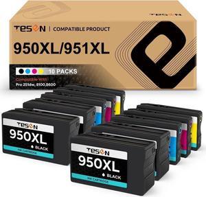 TESEN 950XL 951XL Replacement for 950 951 950XL 951XL Ink Cartridge Use with Officejet Pro 271dw 276dw 8600 8610 8620 8630 8640 8625 8615 8100 251dw Printer, 10 Pack Color Set