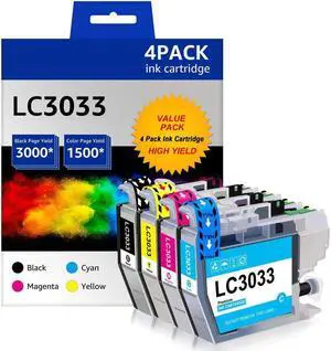 4PK Ink Cartridge compatible for Brother LC3033 XXL MFC-J805DW MFC-J995DWXL