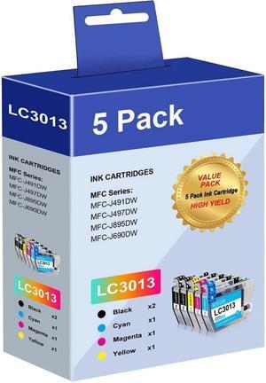 5Pc LC3013 Ink Cartridge replacement for Brother MFC-J690DW J491DW MFC-J895DW