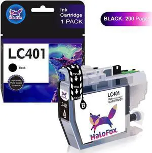 1 Pack LC401 Black Ink Cartridge replacement for Brother MFC-J1012DW MFC-J1170DW