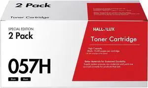 HALLOLUX 057H Toner Cartridge Replacement  057H 057 CRG-057H Toner Compatible with Imageclass MF445dw MF448dw LBP226dw LBP227dw MF449dw LBP228dw MF445 Laser Printer Ink (2 Black)