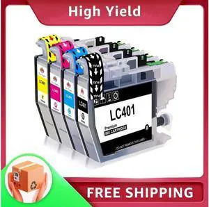 4pk LC401 LC-401 Ink Cartridges for Brother MFC-J1010DW MFC-J1012DW MFC-J1170DW