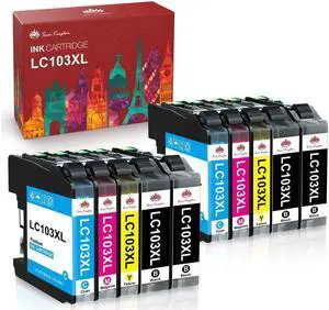 10x Replacement Ink for Brother LC103 LC101 XL MFC-J470DW MFC-J475DW MFC-J870DW