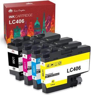 Compatible LC406 406XL Ink Cartridge for Brother MFC J5855DW J5955DW - 4 Pack