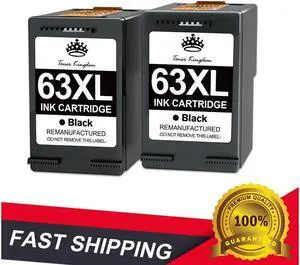 2x 63XL Black Ink Cartridge for Officejet 3830 4650 5258 5255 5252 5260 5212
