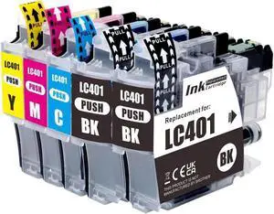 Zell 5P Quality Ink Cartridges Fits Brother Lc401 Mfc-J1010Dw Mfc-J1012Dw Mfc-J1170Dw
