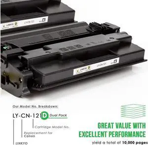 Compatible Toner Cartridge Replacement for 121 (Black, 2-Pack)