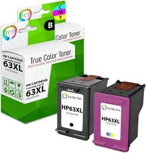 TCT Compatible Ink Cartridge Replacement for the 63XL Series - 2 Pack (BK, CL)