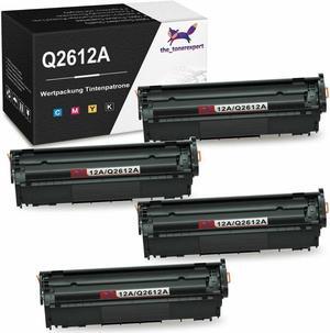 4 pk Toner Q2612A 12A LaserJet Black For 1020 1022n 3015 3030 3052 M1005MFP