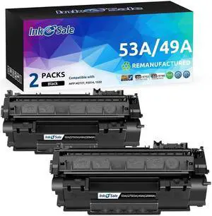 Zell Compatible Q5949A Q7553A Toner Cartridge Replacement For 49A Q5949A 53A Q7553A (Black 2 Pack) For Use In Laserjet 1320 N P2015Dn P2015 P2015N 3390 3392 1160 P2014 M2727Nf Mfp Printer