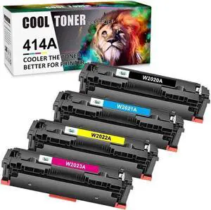 4PK Toner Compatible With 414A W2020A LaserJet M454dw M479fdw M454dn No Chip