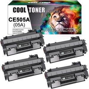 Cool Toner Compatible Toner Cartridge Replacement for 05A CE505A Toner Cartridge Work with P2035 P2035N P2055DN P2030 P2050 P2055X (Black, 4-Pack)