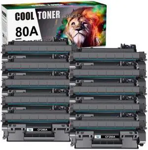 10PK CF280A Toner For 80A LaserJet Pro 400 M401n M401dn MFP M425dn