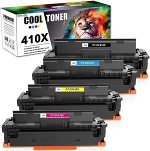 4PK HiYield Compatible with 410X CF410X Toner Cartridges MFP M477fnw M452dw