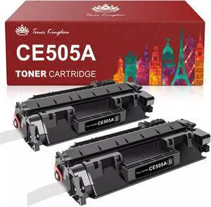 2Pack Black CE505A Toner Cartridge For 05A LaserJet P2035 P2035n P2055dn